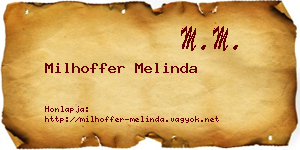 Milhoffer Melinda névjegykártya