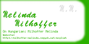 melinda milhoffer business card